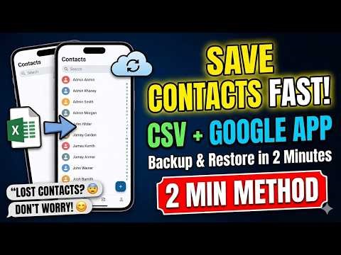 How to Save & Import Contacts via Google Contacts App and CSV File | Full Tutorial