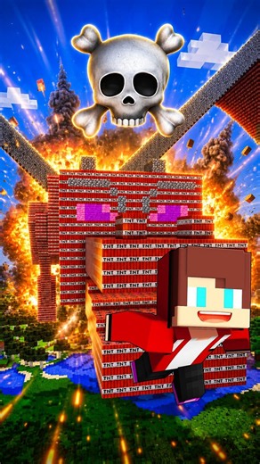 TNT MONSTERS Build Tutorial In Minecraft — JJ VS MIKEY Challenge — Maizen Parody