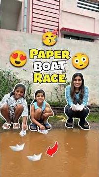 Paper Boat Race 😍😳 Day 829 #minivlog #ashortaday #tranding #shorts #omnamahshivay