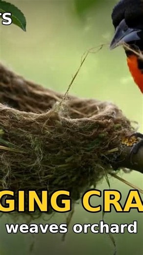 Watch This Oriole Weave Magic in the Orchard! 🍎🐦