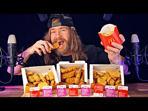 ASMR MAN VS 50 Piece Chicken Feast (soft spoken)
