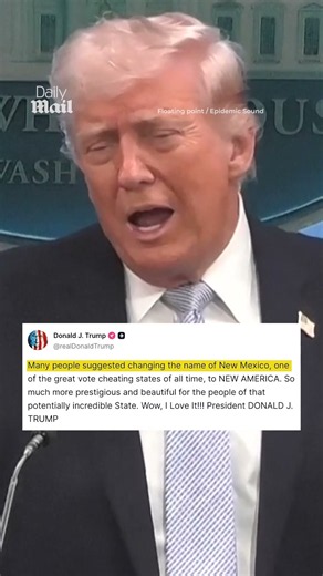 Donald Trump suggests renaming New Mexico to 'New America'