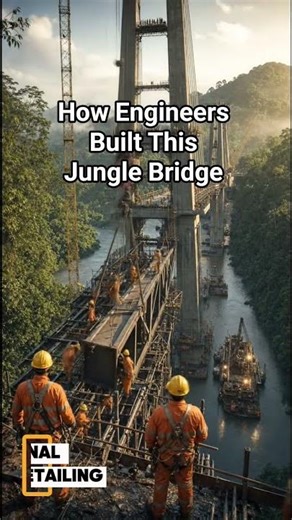 How Engineers Built This Jungle Bridge #timelapse #shorts #beforeafter