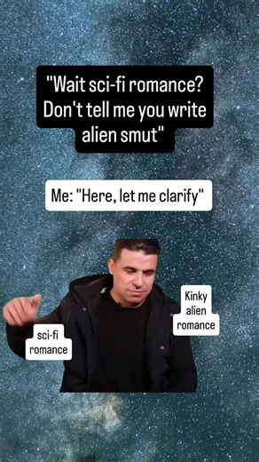 🏳️‍🌈🇪🇺 Dark Scifi & Fantasy Author | Slow Burn Romance on Instagram: "I'm a little shit head, short and stout, this is my handle and this is my kinky alien romance series that's so slow burn it'll make you want to chuck your kindle at the wall, is written in British English and has a battle throuple at the centre. The Phantom Vengeance series is here, is queer and can be read on KoboPlus, Storytel and as ebook! Start with Ravaging Phantom (currently FREE on Smashwords) 💃 #alienromance #book