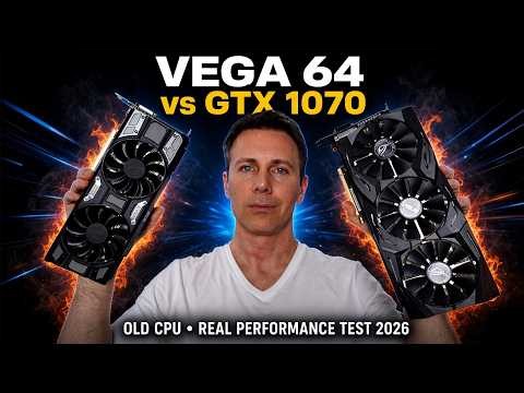 Old CPU, Old GPUs: Vega 64 vs GTX 1070 (Real Performance Test)