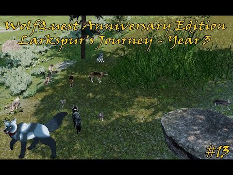 WolfQuest Anniversary Edition - Larkspur's Mission - Fights with Rivals and Lazy Summer Days