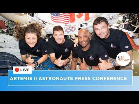 Live: Artemis II astronauts press conference reacts to NASA moon mission launch, reentry and landing