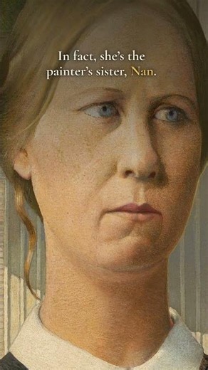 Everyone thinks these two are husband and wife · American Gothic, Grant Wood