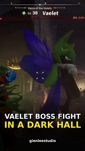 Vaelet Boss Fight In A Dark Hall In Palworld #palworld