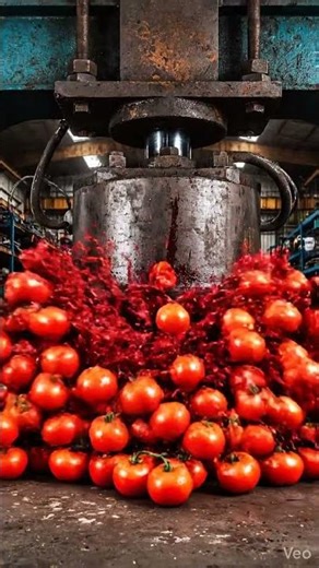 🍅 Hydraulic Press vs 1000 Tomatoes | Most Satisfying Crush Ever 😱. #asmr #HYDROLIC_PIYUSH