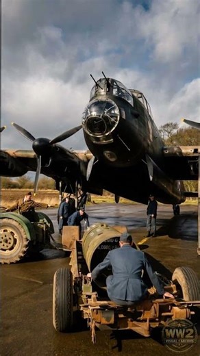 Massive 8,000 lb ‘Super Cookie’ Bomb Loaded onto Lancaster
