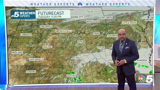 Tuesday will be slightly warmer with highs in the 60s, but NBC 5 Meteorologist Kevan Smith says things will be getting colder on Wednesday with the arrival of the first of two cold fronts. | NBC DFW