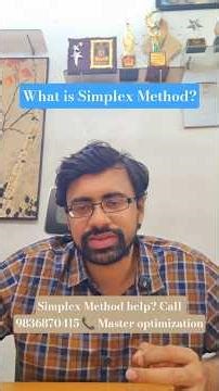 What is Simplex Method? Linear Programming Optimization Explained | #SimplexMethod #MathShorts