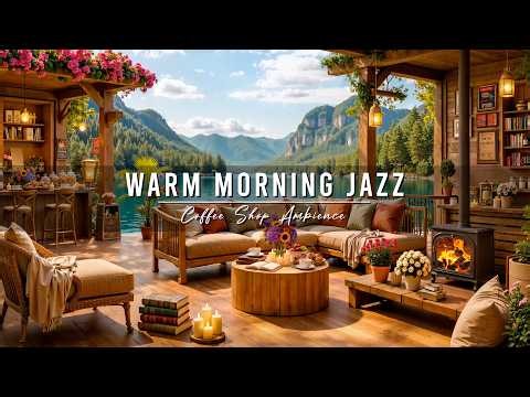 Warm Morning Jazz by the Lake ☕ Cozy Coffee Shop Ambience with Jazz Relaxing Music for Work, Study