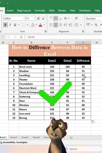 Excel Magic: Finding the Difference! ✨