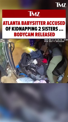 🚨 A babysitter in Atlanta is accused of kidnapping two young sisters. Newly released bodycam shows the moment police found the girls inside a trailer. 🎥: Atlanta Police Department