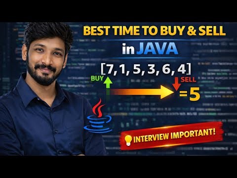 Best Time to Buy and Sell Stock | Java Easy Solution (DSA)