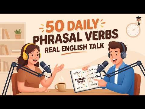 Learn 50 Daily Phrasal Verbs in Real English Conversation | English Listening Practice