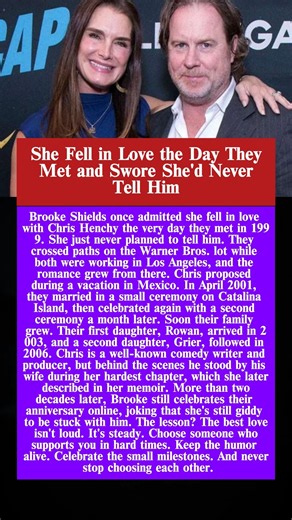 The Untold Story of Brooke Shields and Chris Henchy