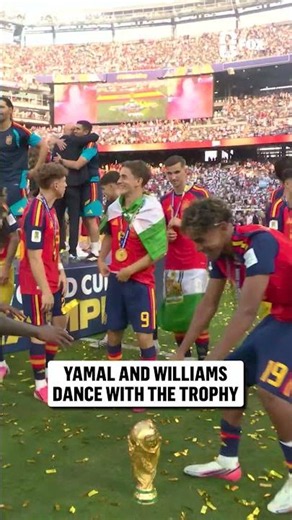 Pure joy from Nico Williams and Lamine Yamal after winning the FIFA World Cup