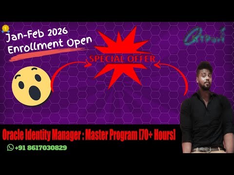Oracle Identity Manager Live Training || Jan 2026 Batch