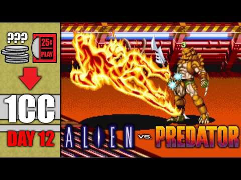 Can I Beat ALIEN vs PREDATOR on 1 Quarter?! A 1CC Journey (Day 12)