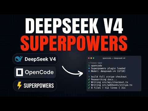 DEEPSEEK V4 + OPENCODE + SUPERPOWERS IS ABSOLUTELY INSANE