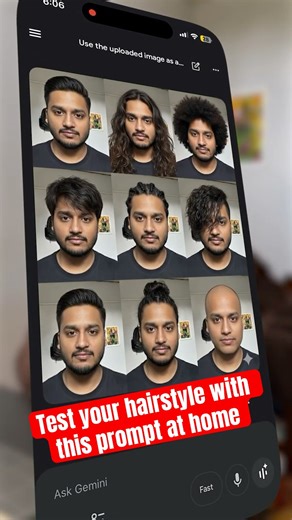 Test your hairstyle look before you go to the barber.