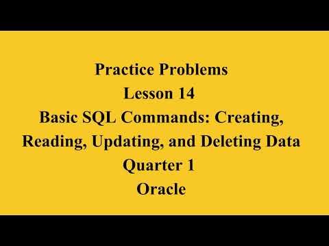 Basic SQL Commands: Creating, Reading, Updating, and Deleting Data | Q1 Oracle L14 P1 | SMILE ROAD