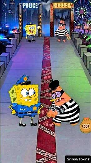 Policeman SpongeBob VS Robber Patrick || spongeBob Vs Patrick