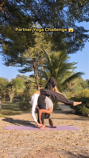 Varsha Vishwakarma on Instagram: "Tag your friends ..... Partner Yoga Challenge... #challege #viral #instagramreels #yoga #yogachallenges"