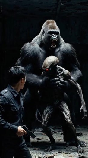 Alien vs Gorilla Fight 😱🔥 | Unexpected Boss Fight Begins! #music #electronic #electronicmusic