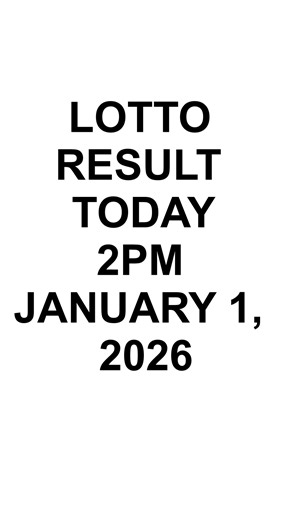 Lotto Result Today 2pm JANUARY 1, 2026 #lottoresultstoday
