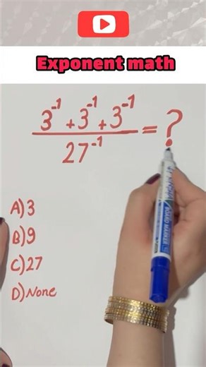 Exponent math with 3