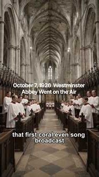 October 7, 1926 Westminster Abbey Went on the Air