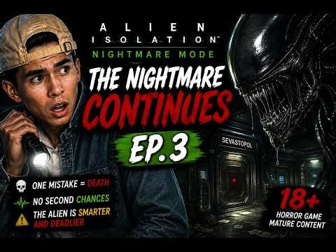Alien: Isolation NIGHTMARE MODE EP. 3 | THE ALIEN WON'T LEAVE ME ALONE! 😱