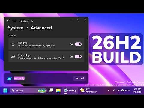 New Windows 11 26H2 Build 26300.8346 – New Run Box Design, File Explorer, Widgets (Experimental)