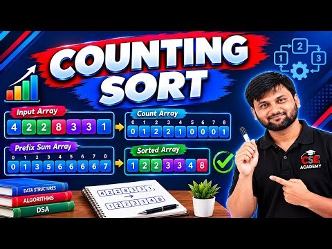 Counting Sort Algorithm Explained | Counting Sort with Example | DAA | Time & Space Complexity