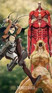 EREN ALL FORMS 🐺 vs ARMIN COLOSSAL TITAN 🔥, BERTHOLDT COLOSSAL TITAN 💥 & YMIR FOUNDING TITAN #eren