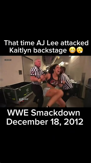 That time AJ Lee attacked Kaitlyn backstage #Trending #Viral #FYP #WWE #WWESmackdown