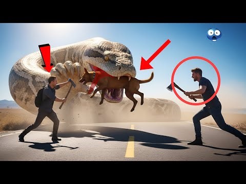 Heroic Rescue: Brave Team Saves Dog from Giant Python Attack 🐍🐶 | Real Life Animal Rescue