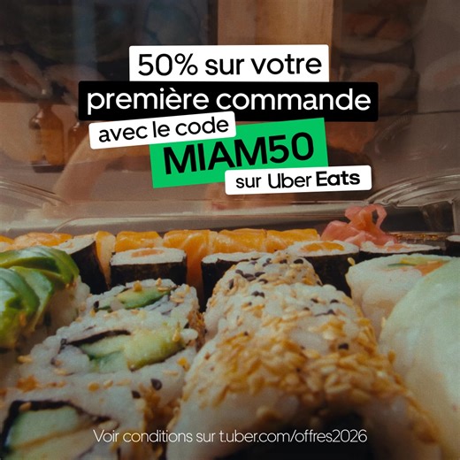 Le prix d'une bonne soirée ? -50% sur votre 1ère commande. | Uber Eats