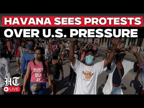 Havana Protests LIVE | Demonstrators Rally Against US Policies During Protest March | Raul Castro