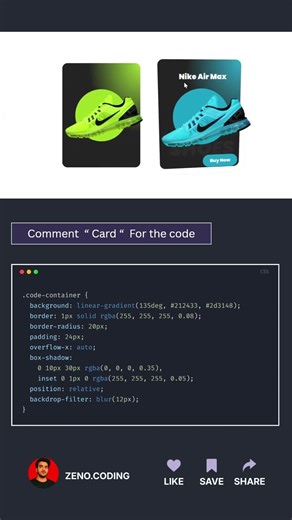 🔥 Animated Parallax Card using HTML, CSS & JavaScript