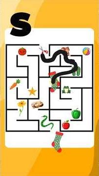 Phonics Letter S 🧦 | S Sound Maze for Kids | Learn S Words Fun Way | #Shorts