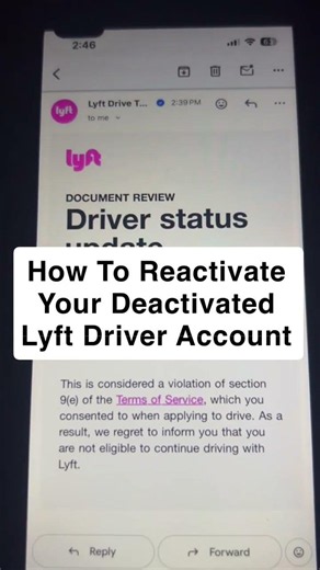 How to reactivate your Lyft driver account #reactivate #lyft #deactivate #driverlife #sidehustle