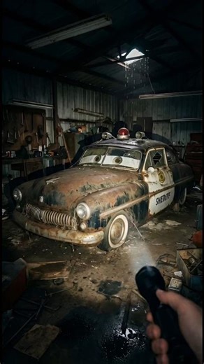Abandoned rusty Doc Hudson from McQueen Cars Pixar #dochudson #mcqueen #pixar