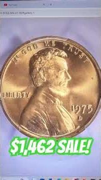 COMMON 1975 Lincoln Cent Auction’s For Nearly $1,500! #shorts #fypシ