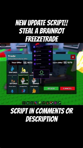 NEW UPDATE FREEZE TRADE SCRIPT IN SAB #roblox #script #brainrot #delta #robloxscript