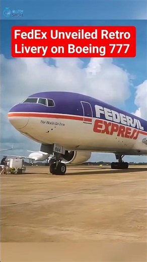 FedEx Unveiled New Retro Livery on Boeing 777. #shorts